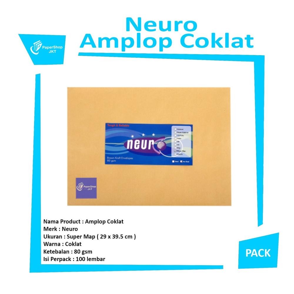 

Baru Amplop Coklat Super Map Tanpa Seal 29x39.5cm NEURO 1 Pack