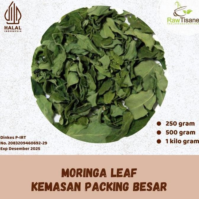 

SALE!!! RAW TISANE Moringa Leaf Tea / Dried Moringa Leaf / Teh Daun Kelor Isi 1 Kg