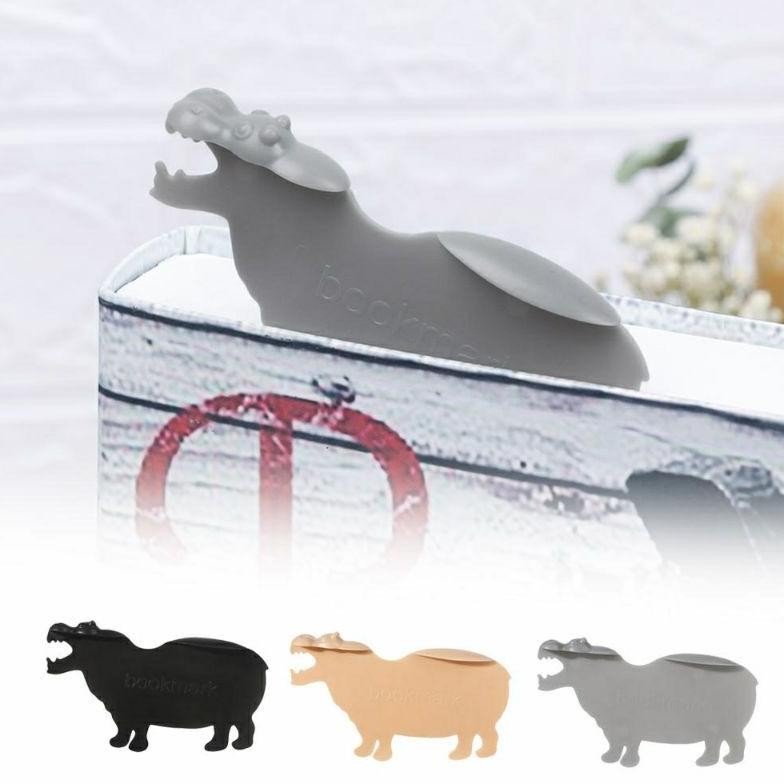 

Pembatas Penanda Buku Bookmark Bentuk Hewan Kuda Nil Hippopotamus Lucu Unik Decor RB07
