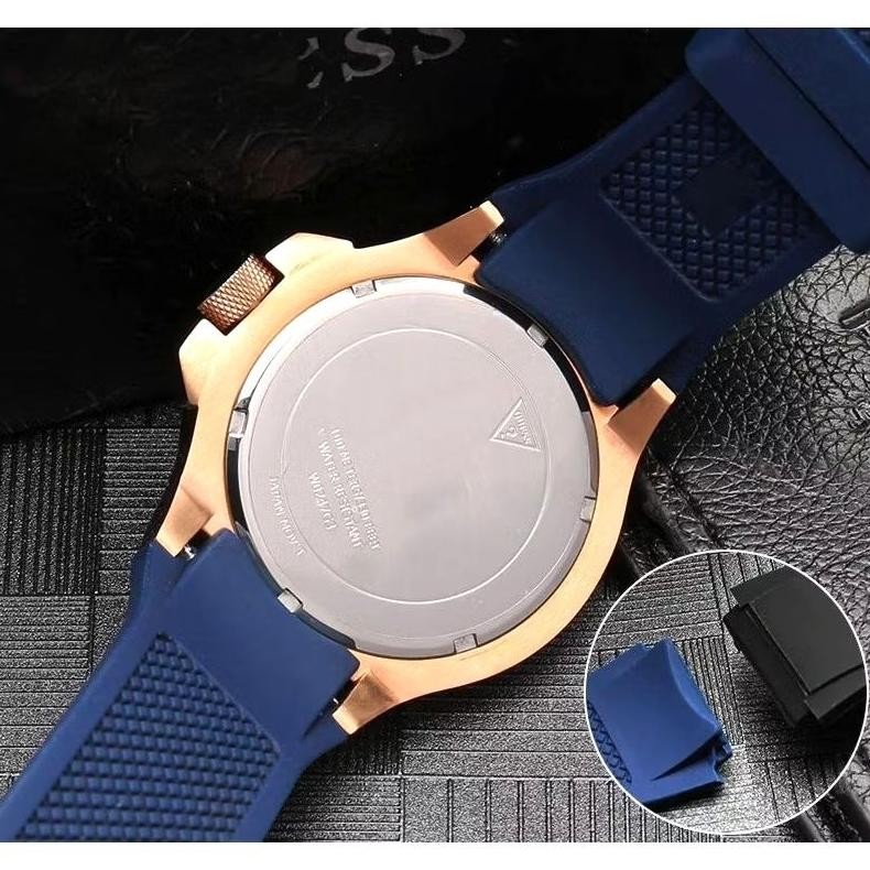 Strap Tali Jam Guess W0427G3 W0040G3 W0040G7 Rubber Silikon Tali Jam Tangan Guess 22mm RB