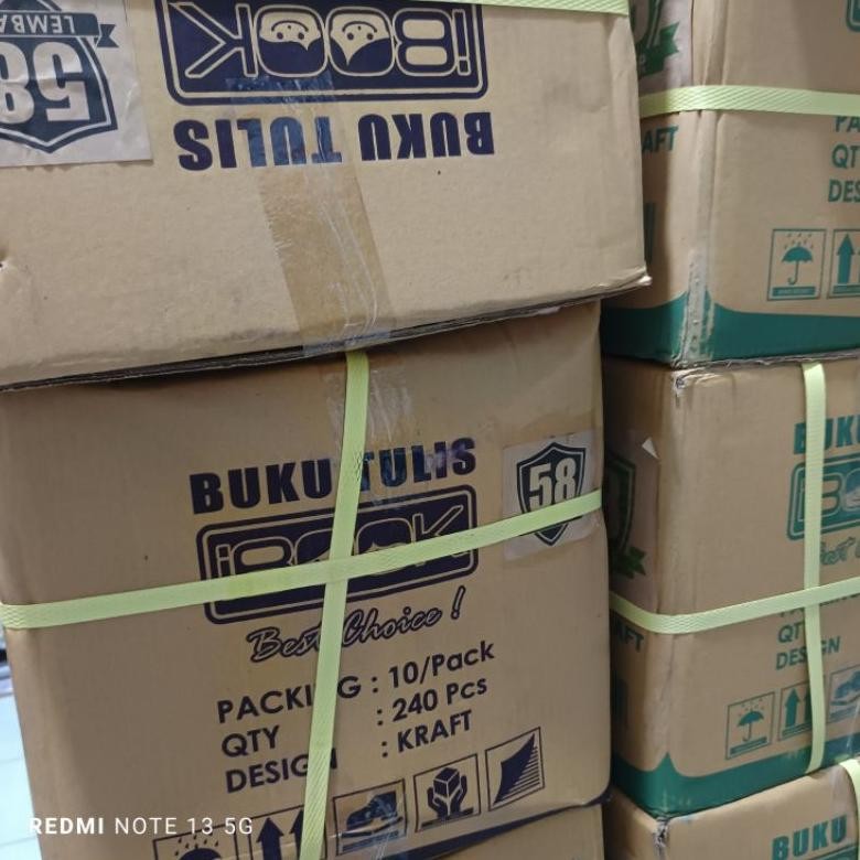 

1 Pak Buku kraft 38 Lembar Ukuran Kwarto Merek Ibook(Isi 10 Buku) / Buku Tulis Sampul Coklat RB07