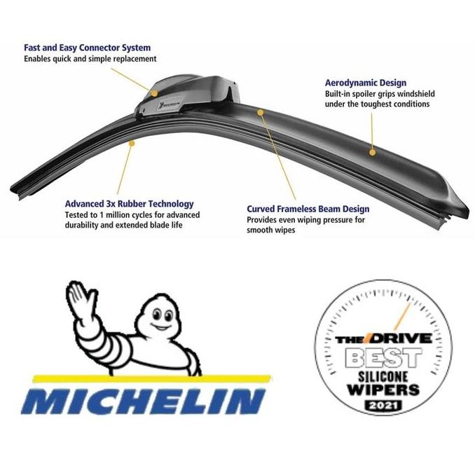 Wiper Frameless Michelin For Yaris Gen 1 (Bakpao)