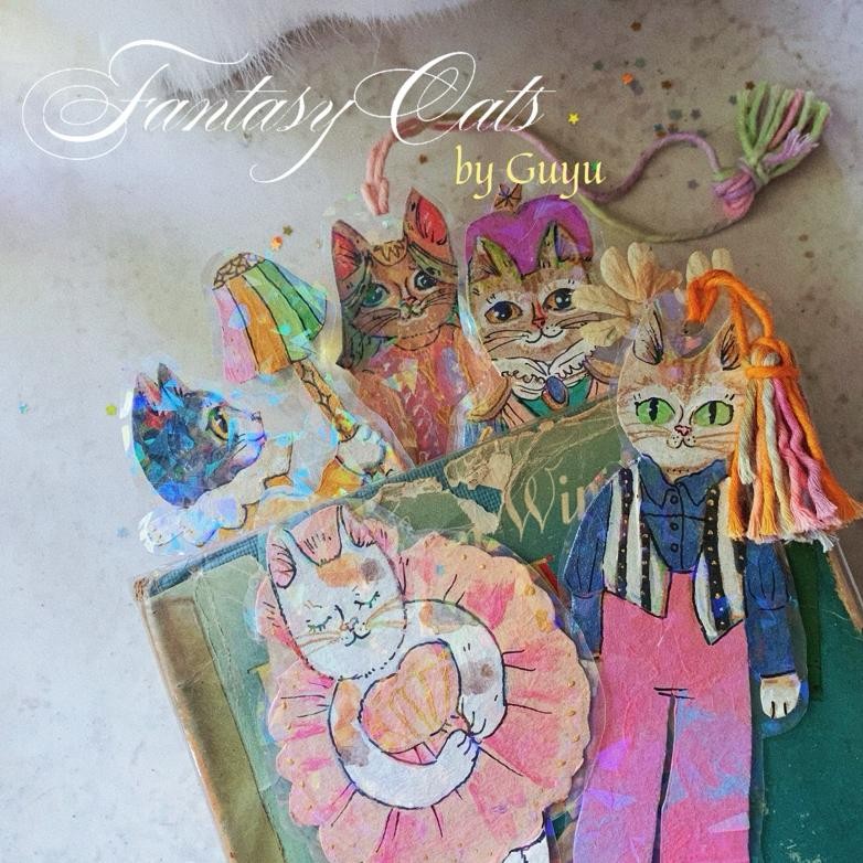 

Batas Buku Kucing / Handmade Bookmark / Kucing Fantasi Arts RB07