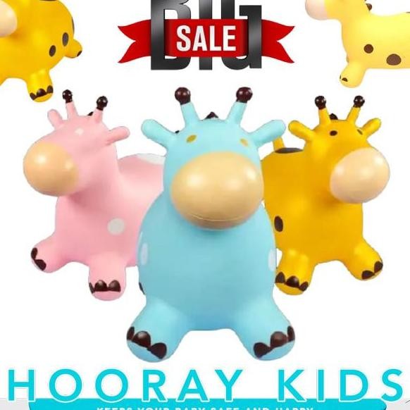 Mainan Kuda Kudaan Jumping Karet Tebal Musik Besar Set Anak