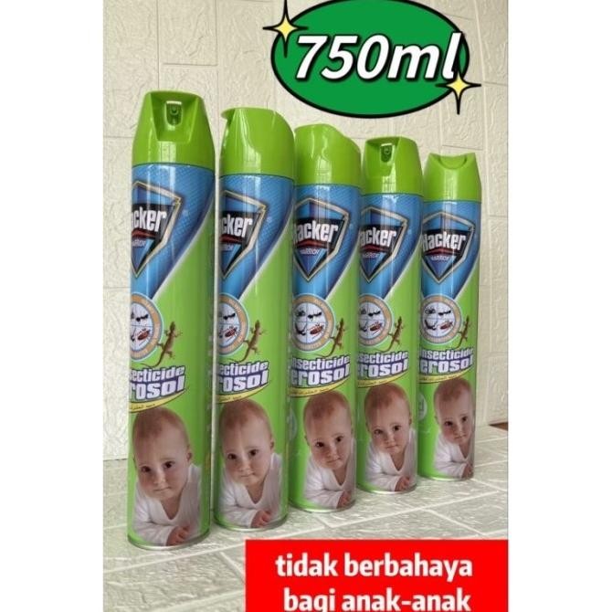 Obat Nyamuk Semprot Hacker, 750Ml, Aman Untuk Bayi, Ibu Hamil, Dan Dewasa