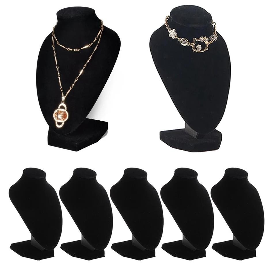 Gf-5 Display Kalung Bludru Besar Tempat Pajangan Anting Stand Bludru Aksesoris