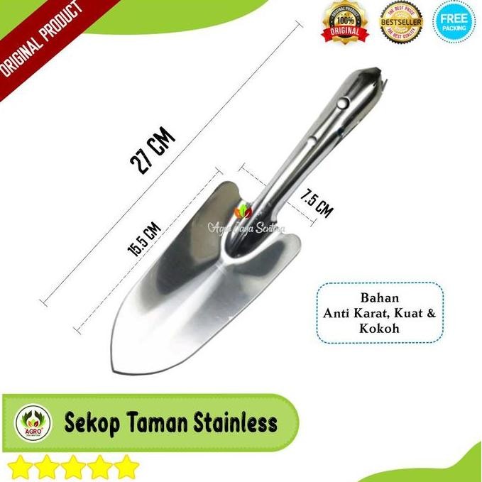 Terlaris Sekop Tanaman Skop Tanah Kebun Sekop Taman Stainless Steel Anti Karat SALE