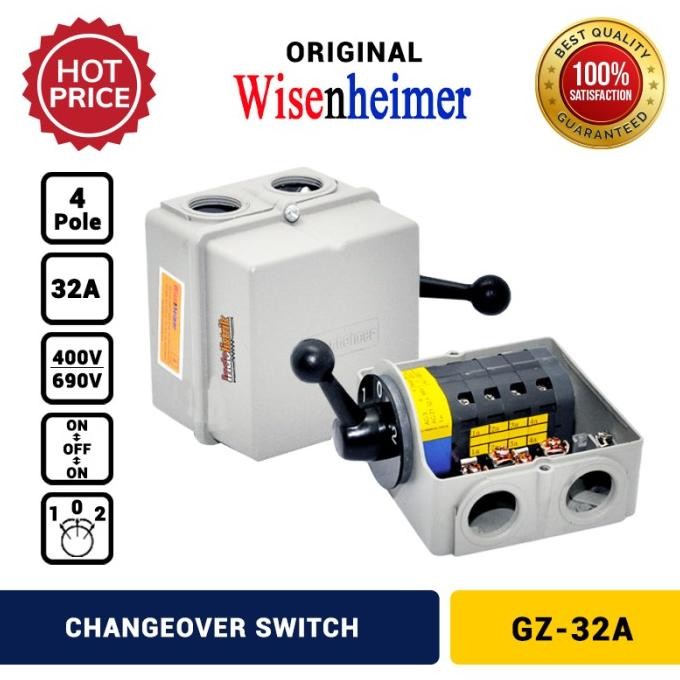 

Terlaris Change Over Switch 4P 32A Wisenheimer Cos Ohm Saklar Genset 32 A Ori