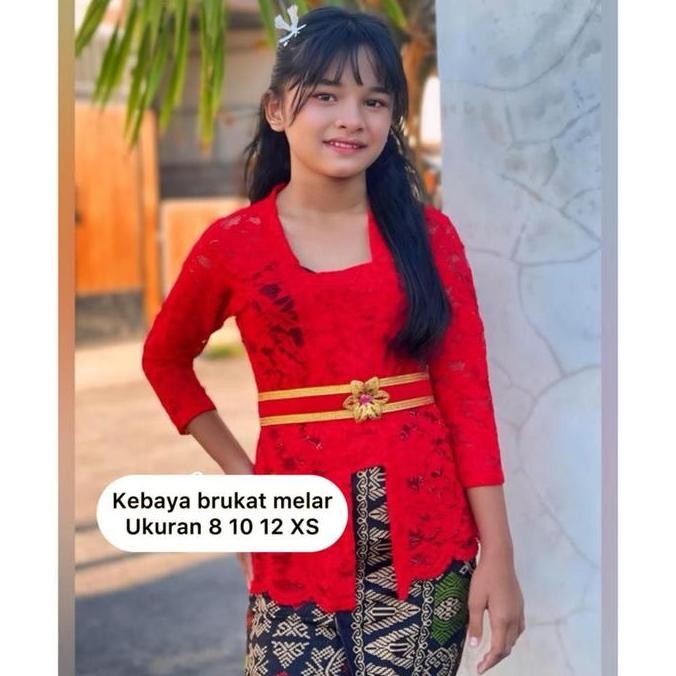Kebaya Anak Tanggung One Set Kebaya Anak Sd Tk Smp Sofia Stretch Set Kebaya Kutubaru Polos Brokat An