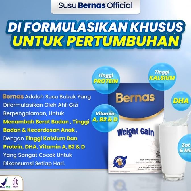 

(Expert) Paket 2 Box || Susu Bernas Rasa Coklat Susu Gemuk Penambah Berat Badan dan Tinggi Badan