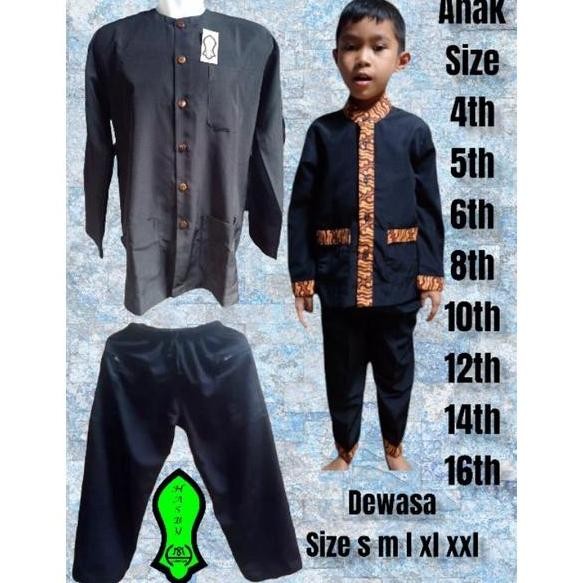 Pangsi Dewasa Setelan/Pangsi Anak Setelan/Celana Cingkrang/Kampret/Baju Adat Sunda Merek Hasby Ms