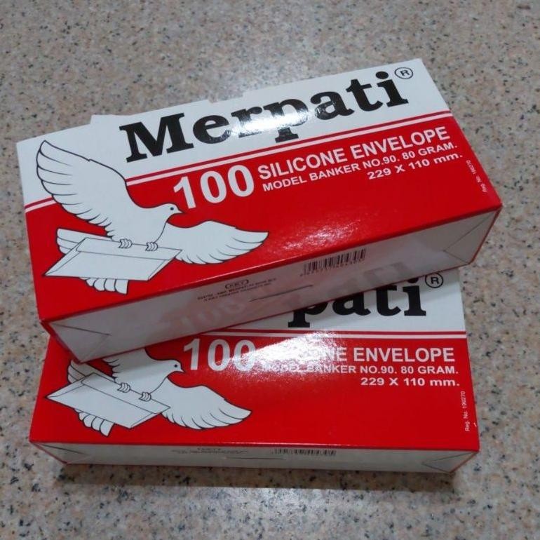 

Amplop Merpati No. 90 - 80 GRAM Silicone (Perekat) - 100 Amplop RB07