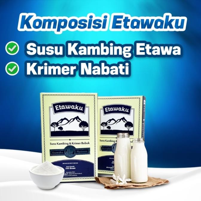 

(Expert) Etawaku Platinum - Susu Kambing Segar Etawa Provit Bubuk Krimer Nabati Atasi Masalah Pernafasan Asma