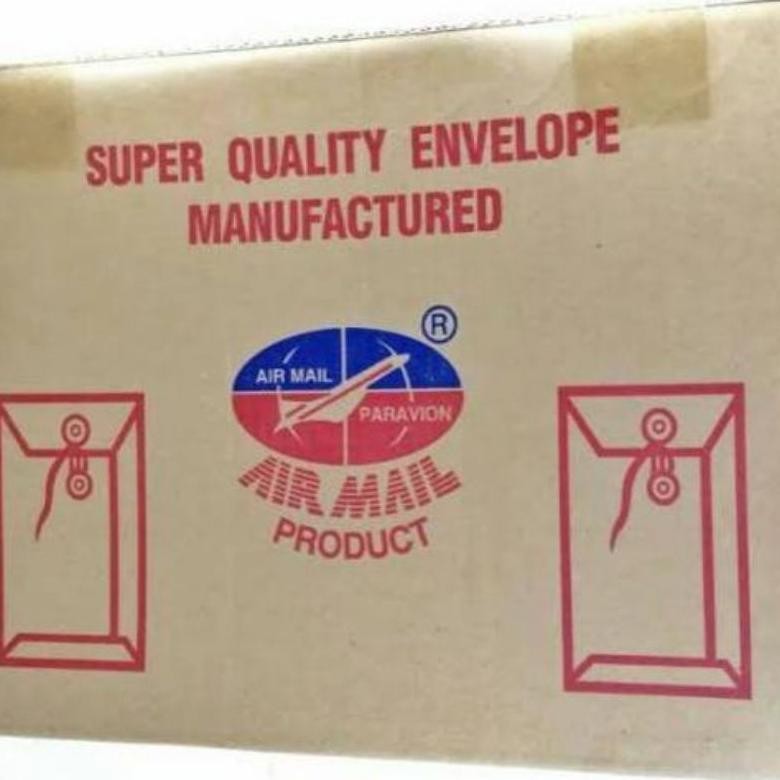 

Baru Amplop Coklat Tali 310 Airmail Folio F4 Isi 50 Lembar per Pak
