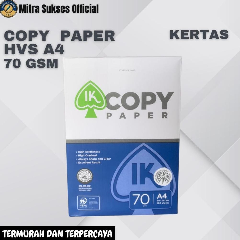 

Sale! Kertas Hvs A4 70Gsm - 1 Karton Isi 5 Rim - Copy Paper Termurah