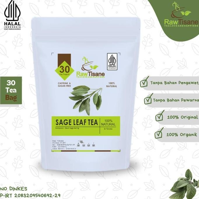 

SALE!!! SAGE TEA : PURE ORGANIC SAGE LEAF TEA (30 Tea Bag)