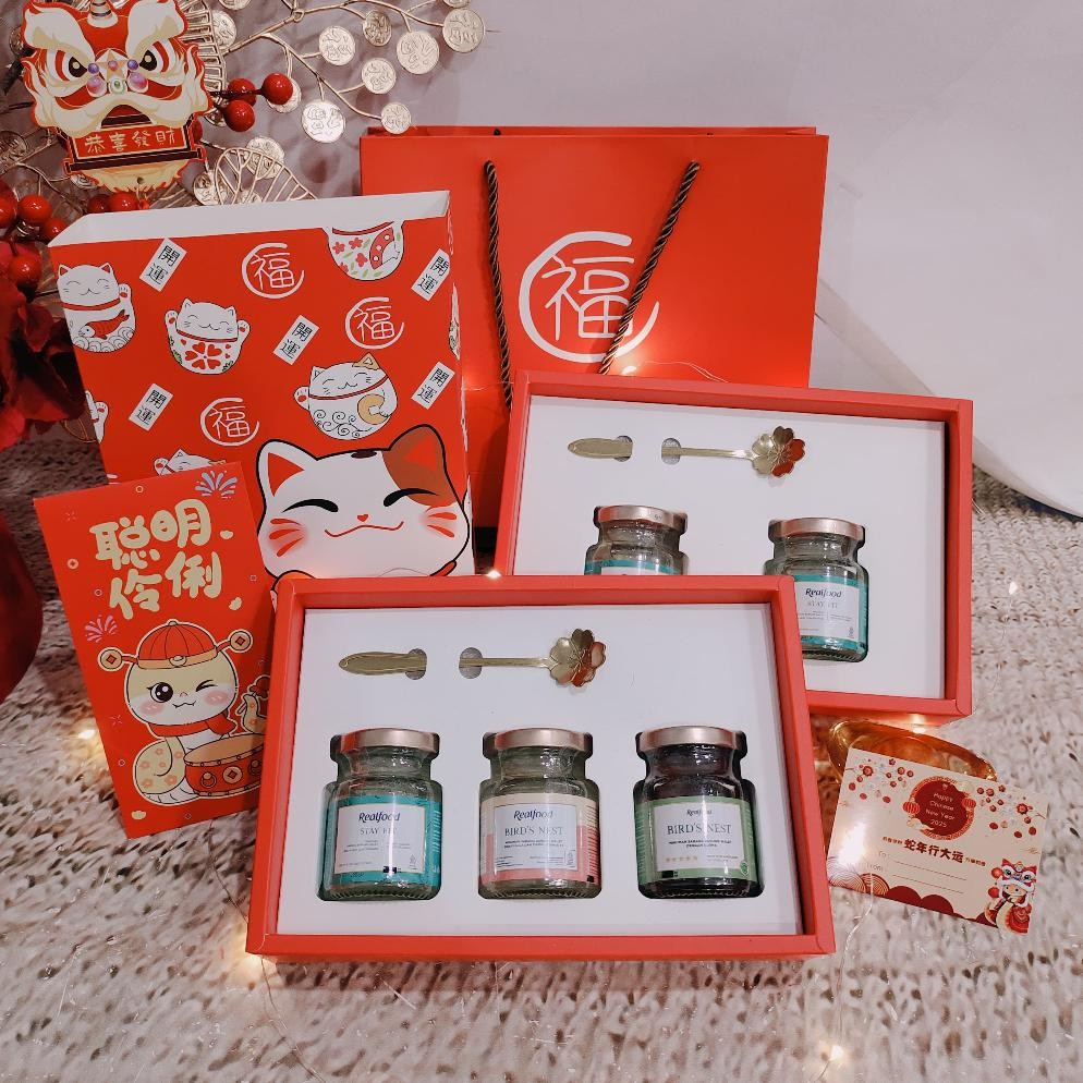

Baru Hampers Imlek Realfood Premium 2-3 Jar FUGUI GIFT - Parcel Minuman Walet Eksklusif