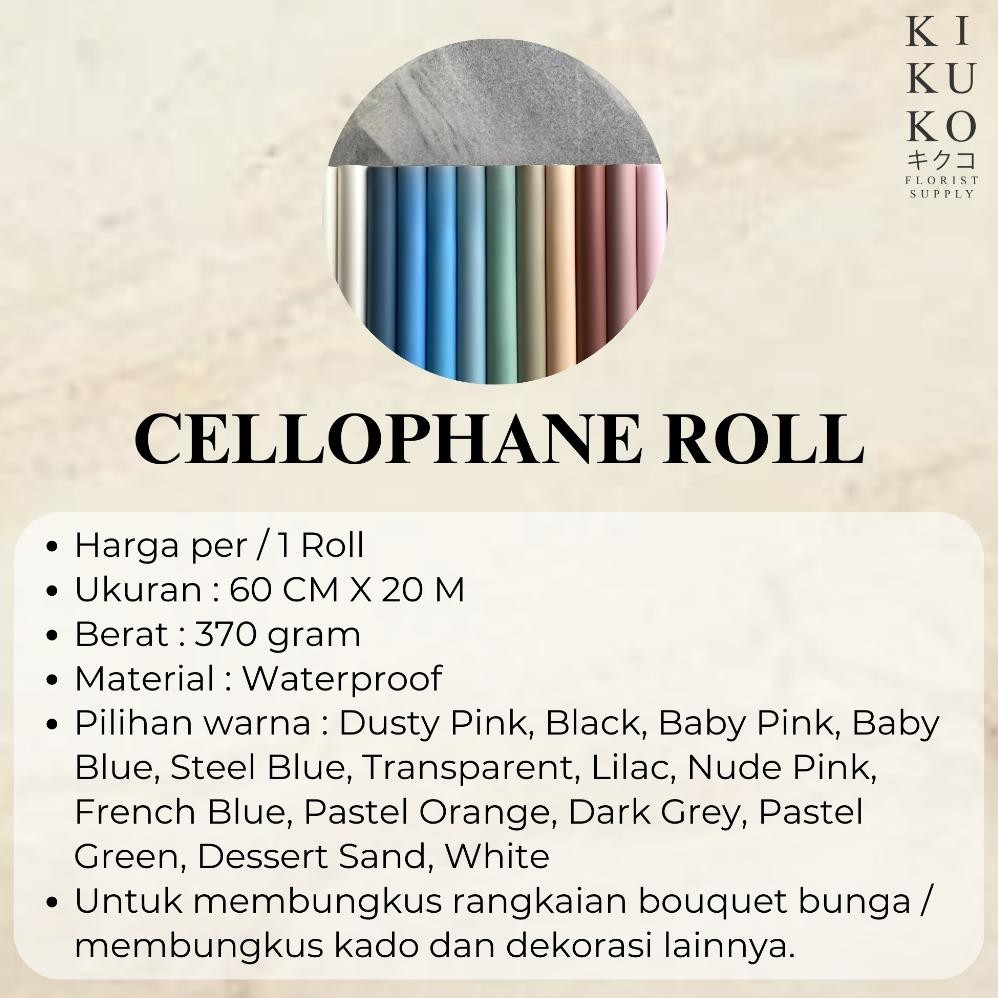 

Sale! Kertas Bunga Wrapping Paper Cellophane 57M X 20M - Kertas Kado Roll