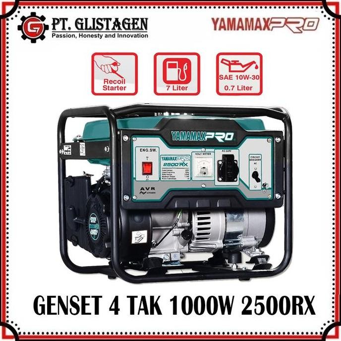 

Terlaris Genset Yamamax Pro 2500Rx Mesin Genset Listrik 1100Watt Bensin 4 Tak Avr Yamamax Pro 2500 Rx