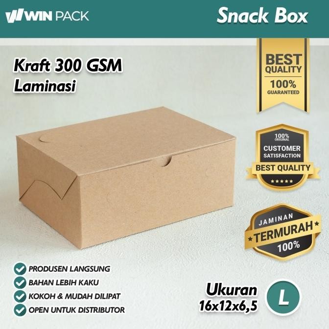 (Expert) Snack Box Dus Roti Bakar Box Pisang Bakar Polos Laminasi Size L