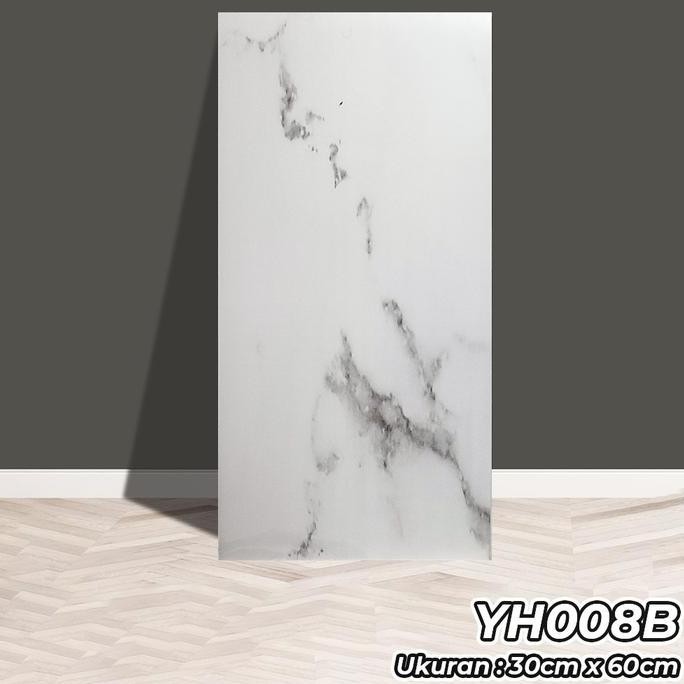 Paket 20 lembar Wallpaper sticker keramik dinding dapur estetik VINYL Marble 30 x 60 cm Lantai Vinyl