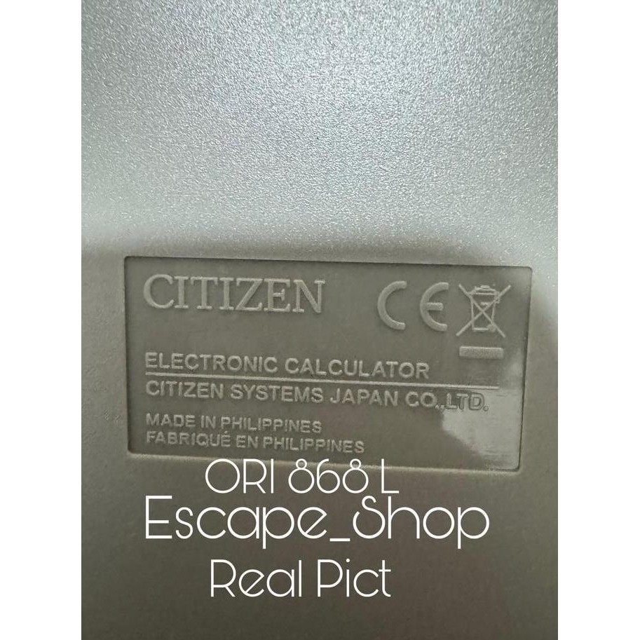 

restock ORIGINAL Kalkulator Citizen type SDC 868 L - Citizen SDC 868 L ORI