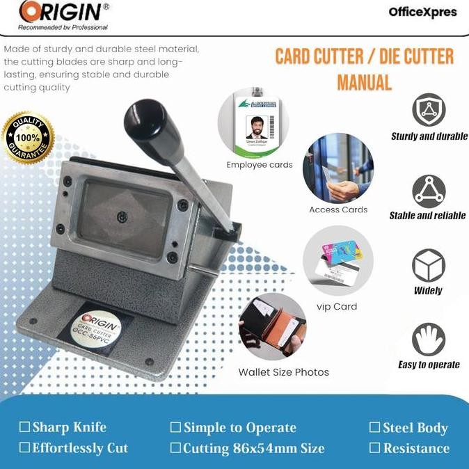 

ready !!! Alat Potong ID Card / Plong ID Card / PVC Card Cutter Origin OCC-55