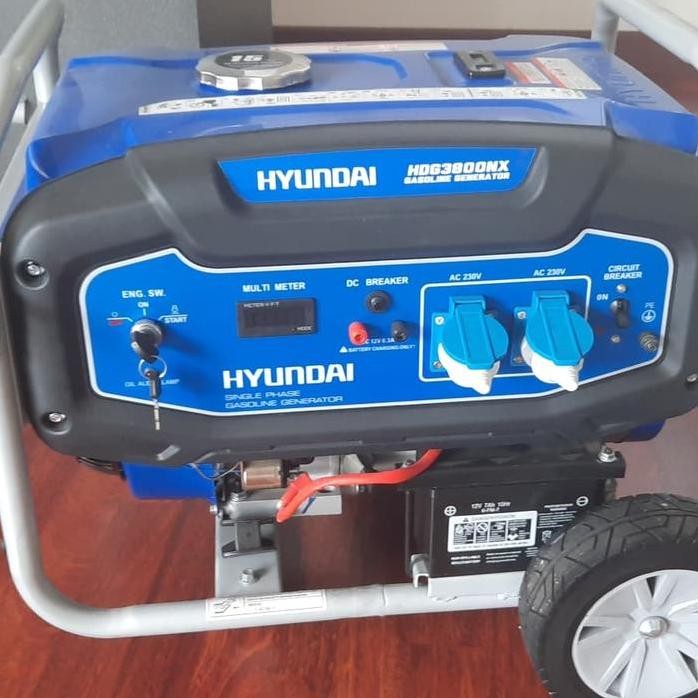 

Terlaris Genset Hyundai 3000 Watt Hdg 3800 Nx+ Bonus Kabel 5 M Dan Oli