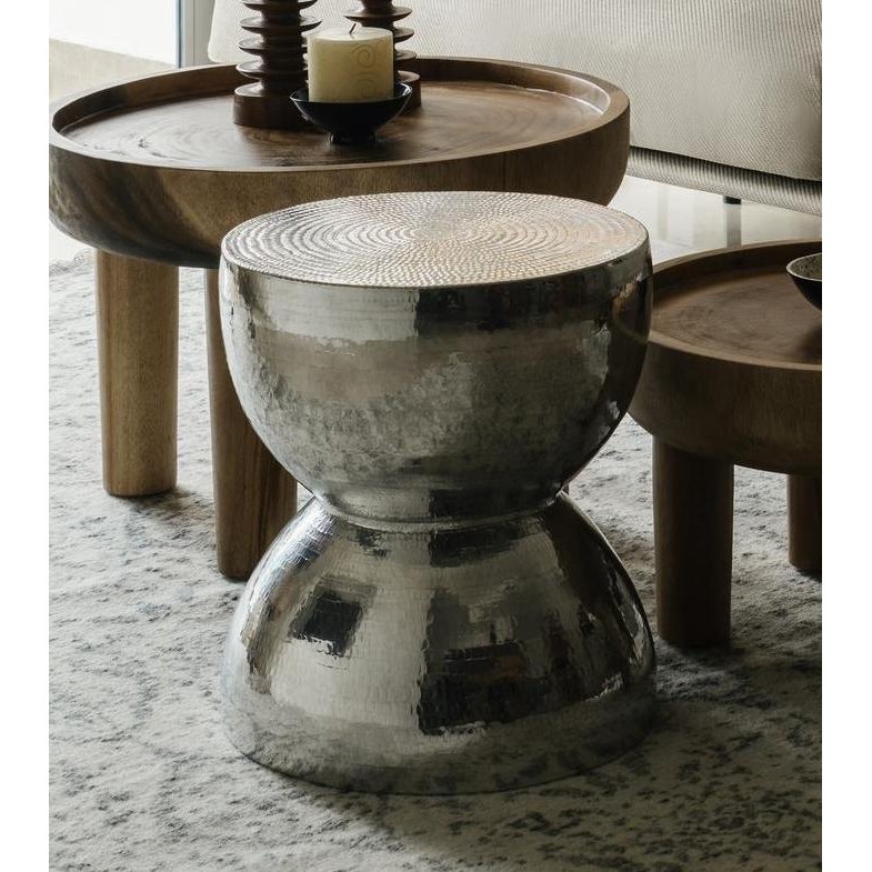 

Terlaris Zulu Aluminium Stool Bangku Meja Samping Side Table Silver Metal Besi