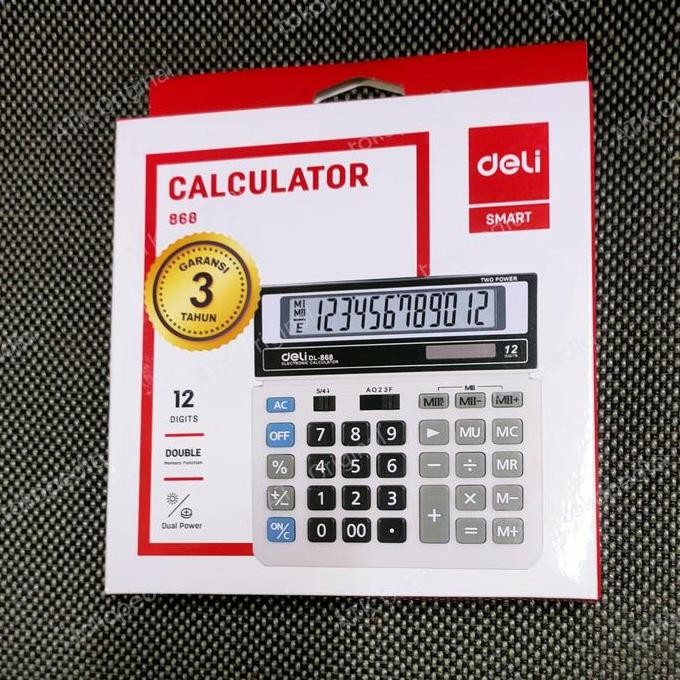 

restock calculator Deli 868 ORIGINAL. garansi 3 tahun