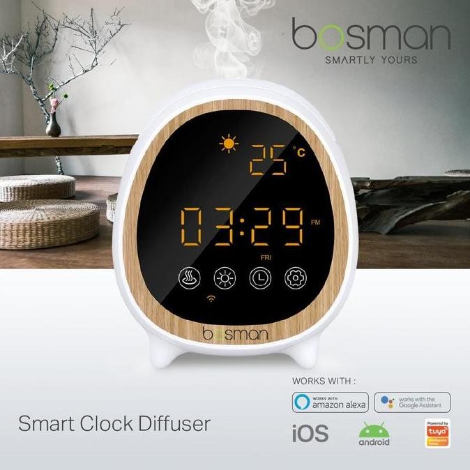 Bosman Smart Clock Diffuser - Aroma Terapi | Wifi | Smart Home