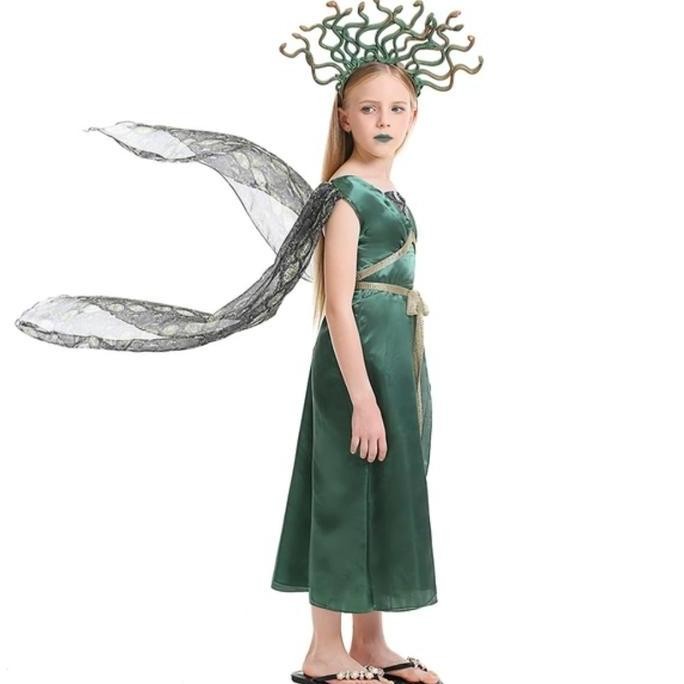 new  Medusa Greek Goddess Costume Halloween Costume Kostum Anak Dewi Yunani