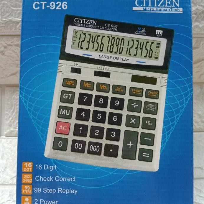 

restock Kalkulator Citizen CT 926 16 Digit / Calculator / Alat Hitung