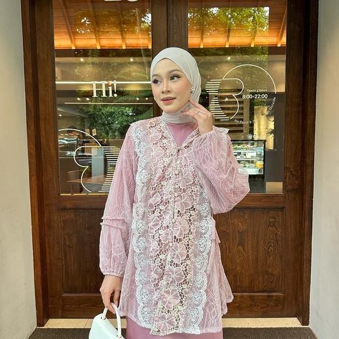 KYMORA OUTER | TUNIC BRUKAT | BRUKAT OUTER | KEBAYA MODERN | OUTFIT WISUDA | OUTER BRUKAT | OUTER KO