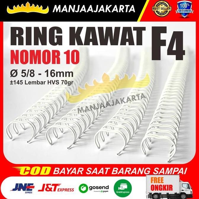 

ready !!! KAWAT SPIRAL UKURAN 5/8" PUTIH F4 RING KAWAT PITCH 2 : 1 JILID BUKU