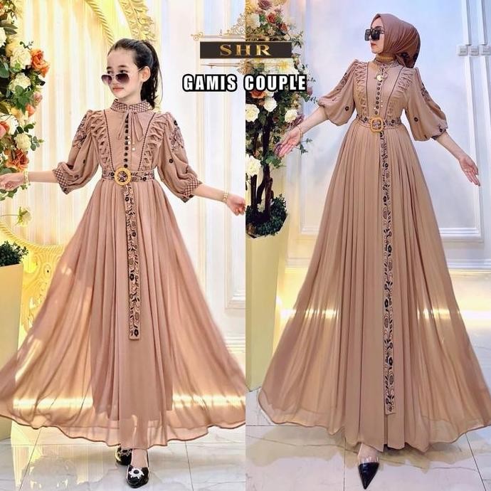 Readyori SHR maxydress couple Mom&kids bordir super cantik
