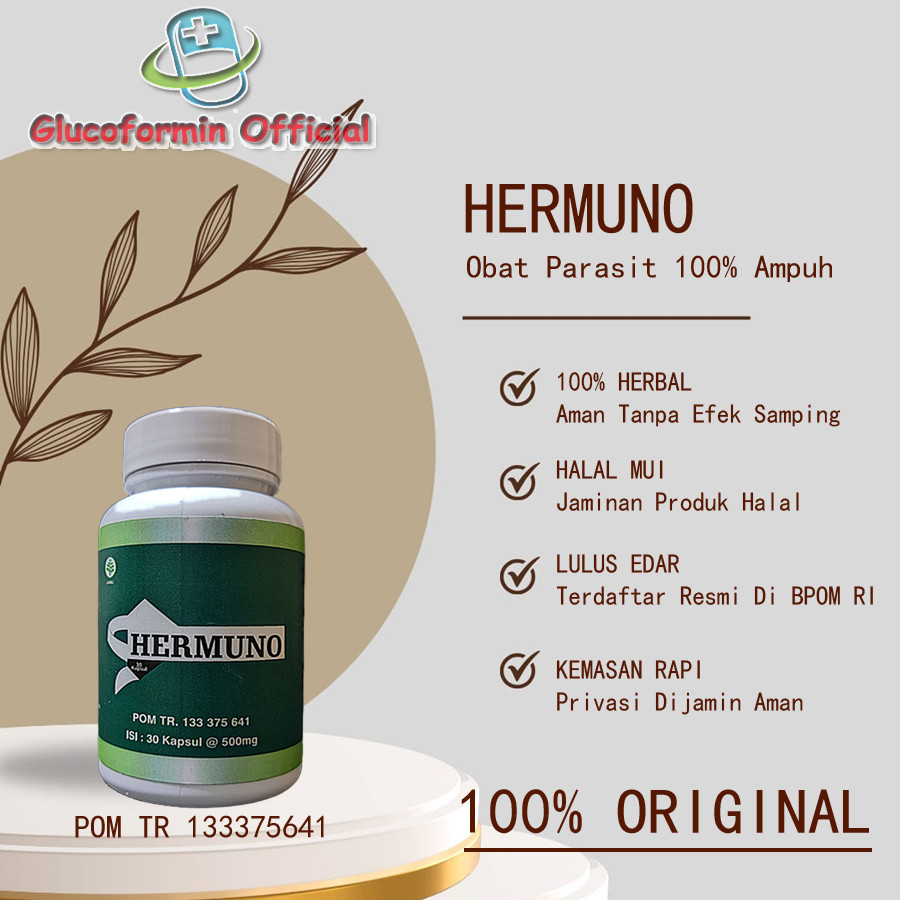 Hermuno 100% Asli Original Obat Parasit Herbal Ampuh
