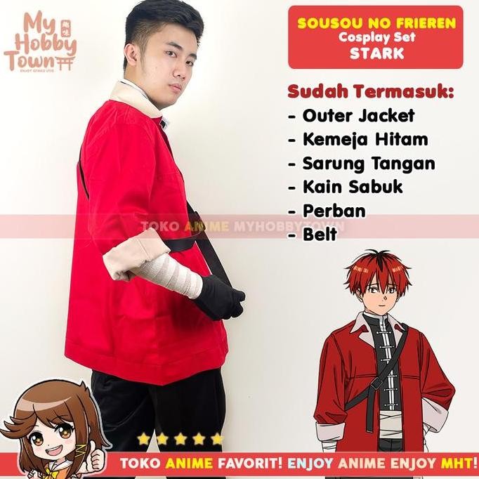 new  Kostum Cosplay Set Stark Karakter Anime Sousou no Frieren Jaket Rompi