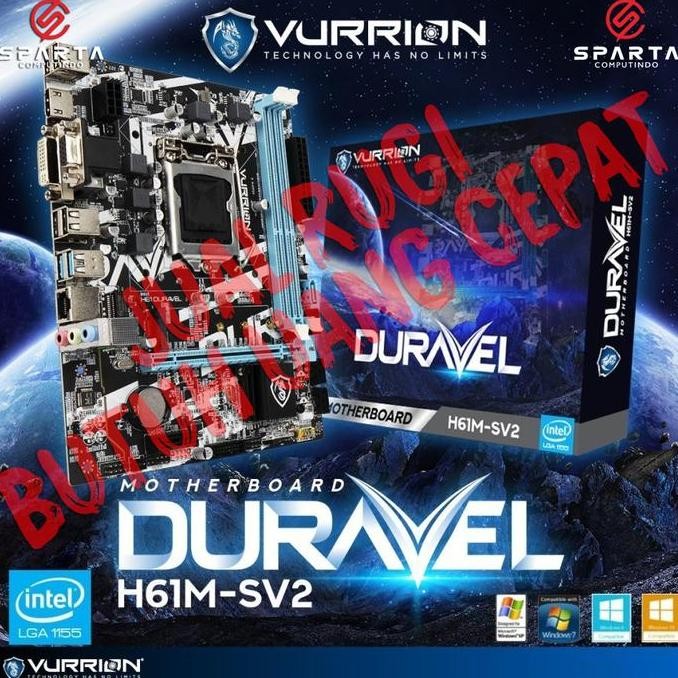 Motherboard Vurrion Duravel H61M-Sv2 Lga 1155 Suport M.2 Dan Nvme