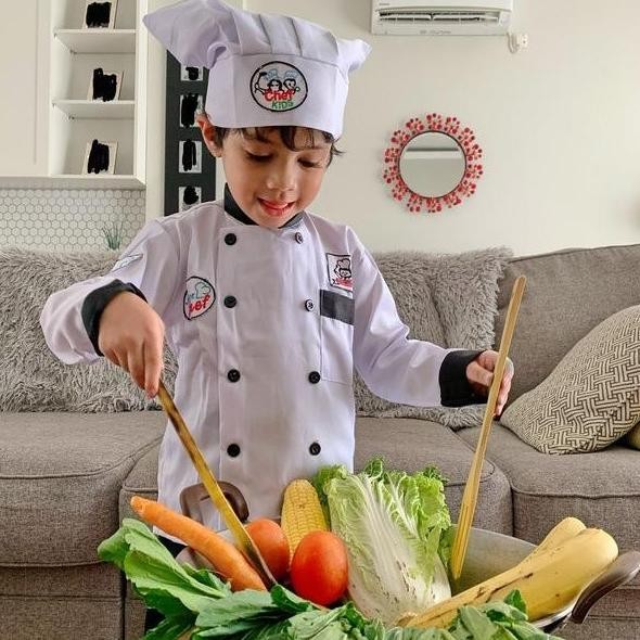 new  Baju Seragam koki anak kostum karnaval anak keren murah berkualitas