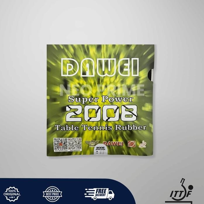 Terlaris Dawei Super Power 2008 - Karet Bet Pingpong Tenis Meja Dawei Super Power 2008 2.2Mm