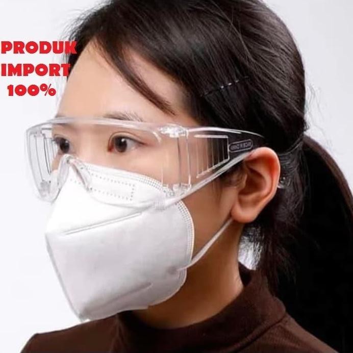 

Terlaris Kacamata Pelindung Antivirus 128 / Safety Goggle /Eye Shield Clear