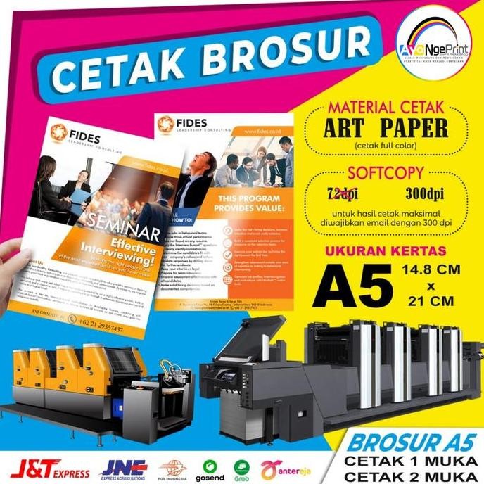 

ready !!! Cetak Brosur A5 Murah | 1 Muka / 2 Muka | 14.8x21 CM | Harga Grosir