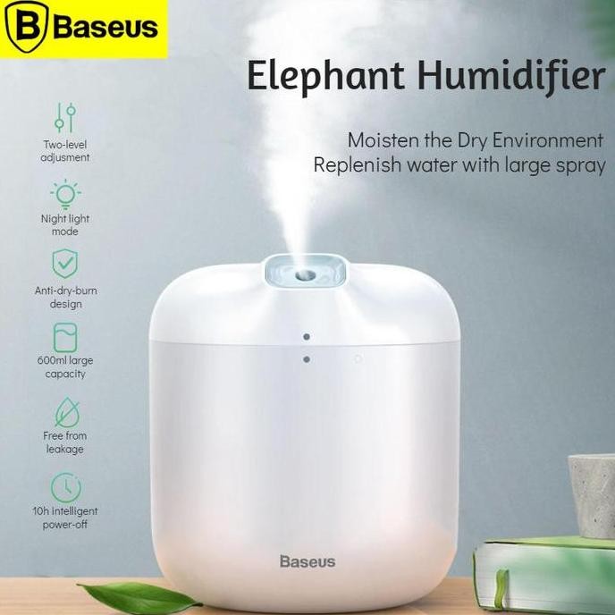 Baseus Elephant Air Humidifier Diffuser Pelembab Udara Rumah 600Ml