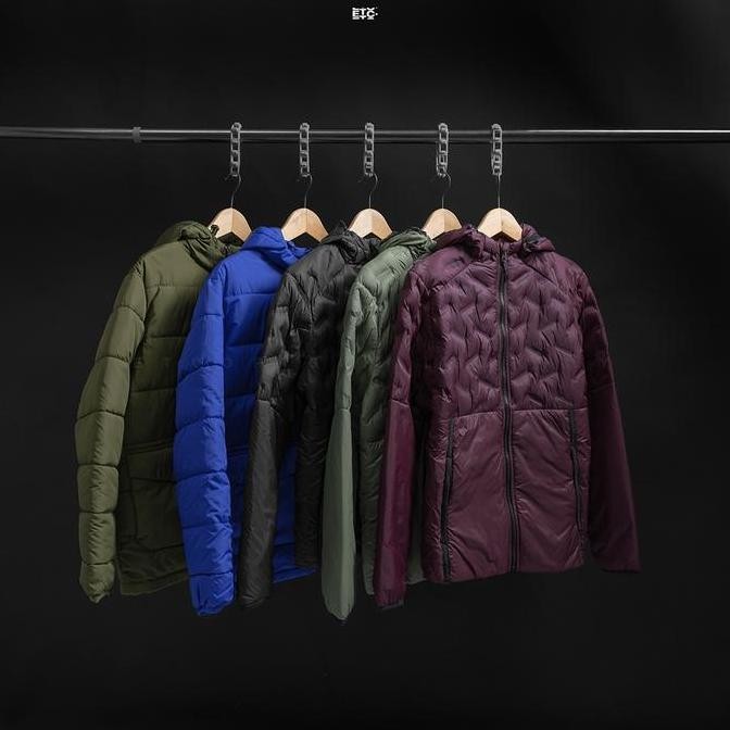 Grosir Big Size Puffer Jaket Hoodie Pria - Quilted & Water Resistance Puffer Jacket