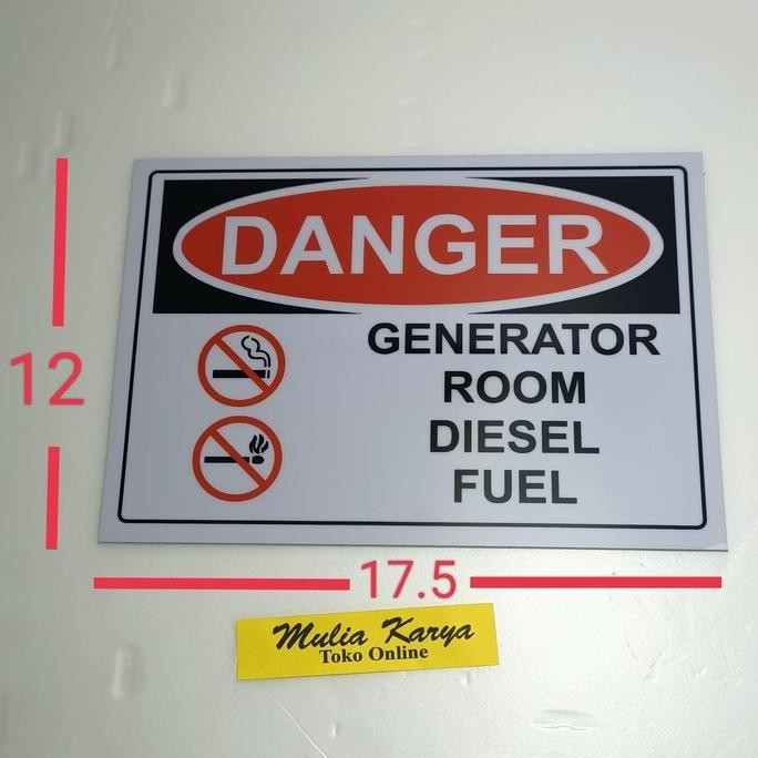 

Terlaris Sign Warning Danger Generator Room Size 12 X 17.5 Cm Petunjuk Genset