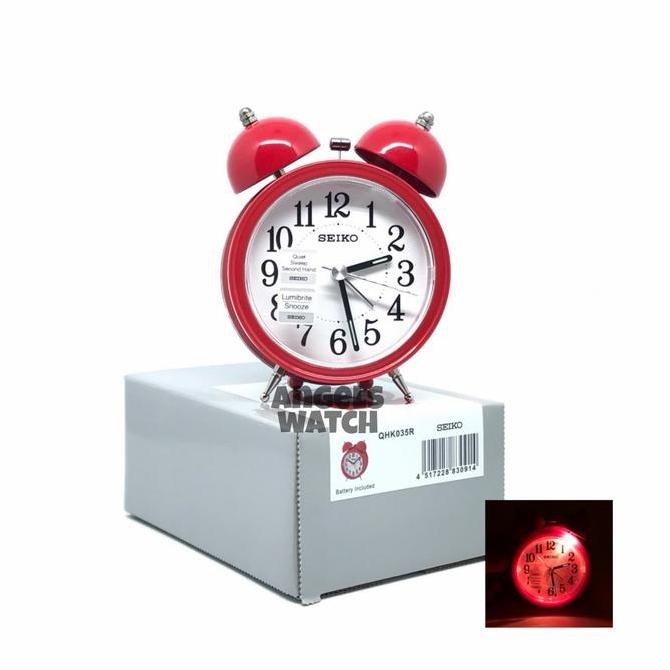 Jam Weker Kring Seiko Qhk035R Original Seiko