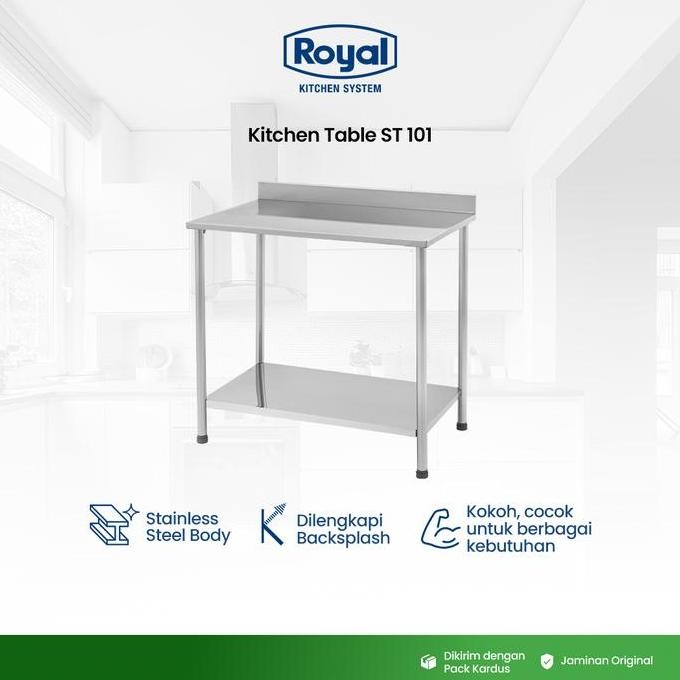 

Terlaris Royal Kitchen Table St 101 | Meja Dapur Stainless | Work Table