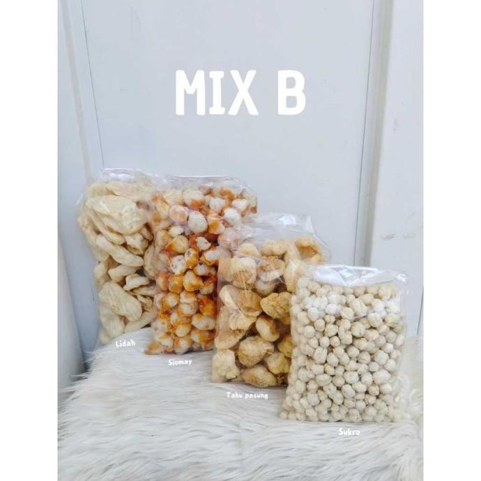 

(Expert) PAKET HEMAT MIX - B (lidah 50 pcs , tahu pasung 50 pcs , siomay mini 1/2 kg, 250 gr sukro )