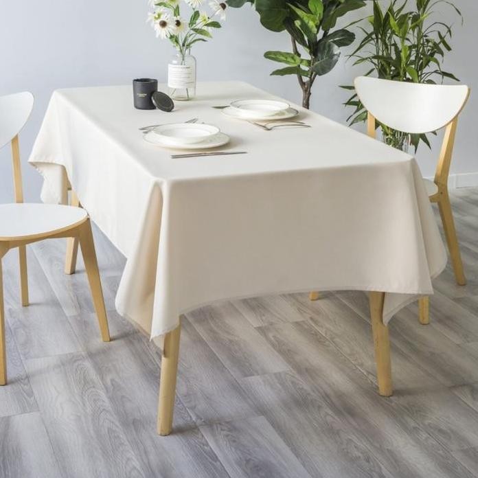 Terlaris Taplak Meja Makan Putih 145X240 Cm - Tablecloth - Table Cloth 145X240